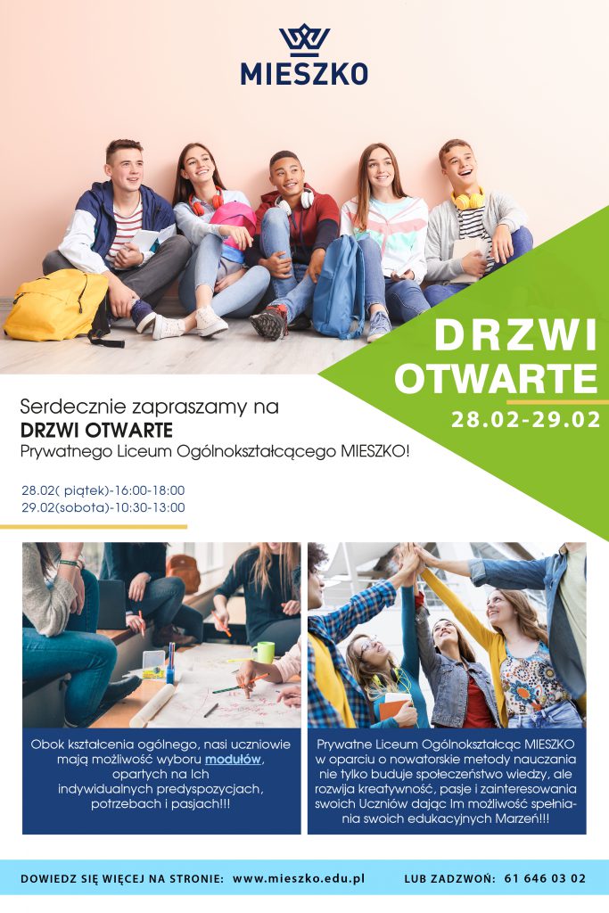 Drzwi otwarte Prywatne Liceum Mieszko w Poznaniu